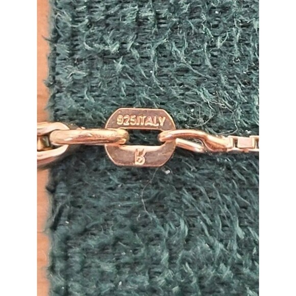 Amethyst Teardrop Pendant Necklace 925 Silver 16" Box Chain February Birthstone - Picture 5 of 7